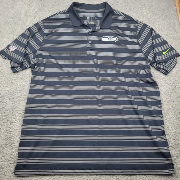 Nike NFL Seattle Seahawks Dri-FIT Onfield Apparel Polo Shirt Mens XXL - Picture 2 of 6